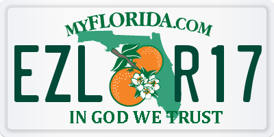 FL license plate EZLR17