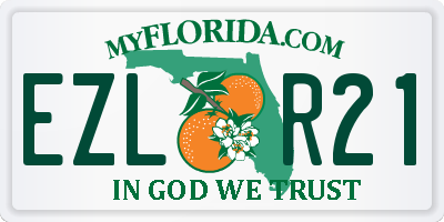 FL license plate EZLR21