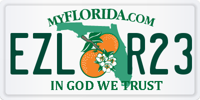 FL license plate EZLR23