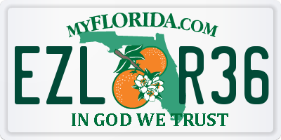 FL license plate EZLR36