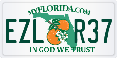 FL license plate EZLR37