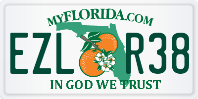 FL license plate EZLR38