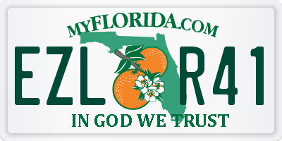 FL license plate EZLR41