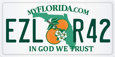 FL license plate EZLR42