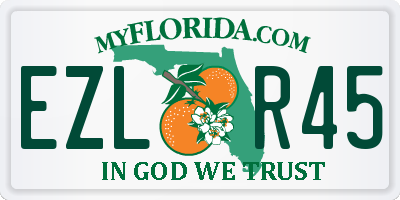 FL license plate EZLR45