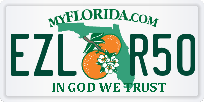 FL license plate EZLR50