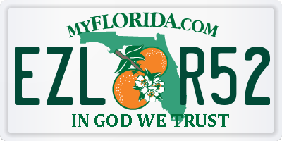 FL license plate EZLR52