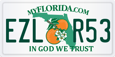 FL license plate EZLR53