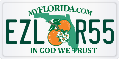 FL license plate EZLR55