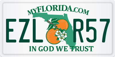 FL license plate EZLR57