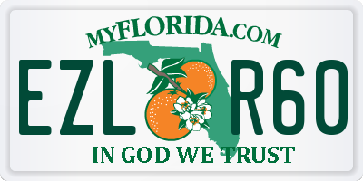 FL license plate EZLR60