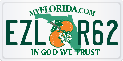 FL license plate EZLR62