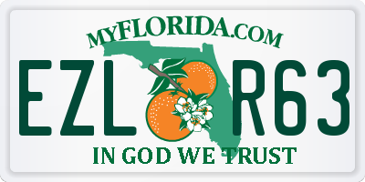 FL license plate EZLR63