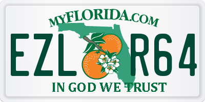 FL license plate EZLR64