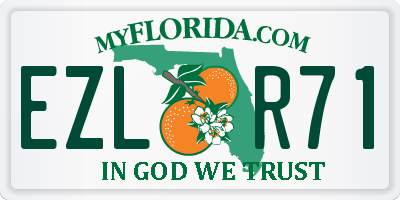 FL license plate EZLR71