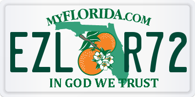 FL license plate EZLR72