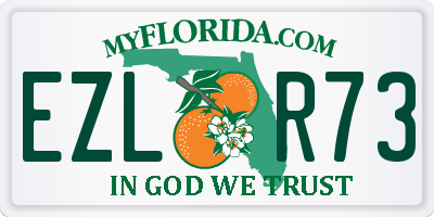 FL license plate EZLR73