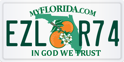 FL license plate EZLR74