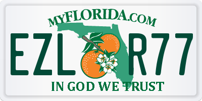 FL license plate EZLR77