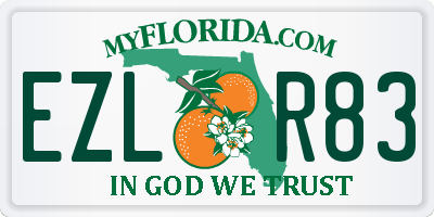 FL license plate EZLR83