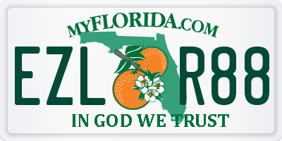 FL license plate EZLR88