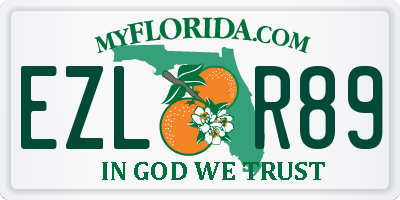 FL license plate EZLR89