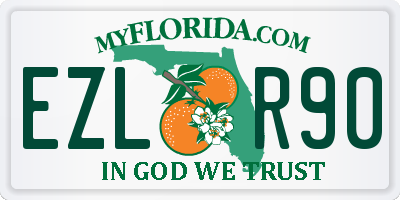 FL license plate EZLR90