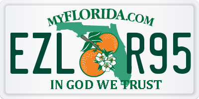 FL license plate EZLR95