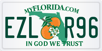 FL license plate EZLR96