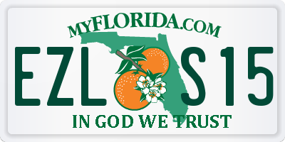 FL license plate EZLS15