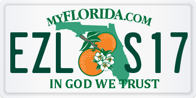 FL license plate EZLS17