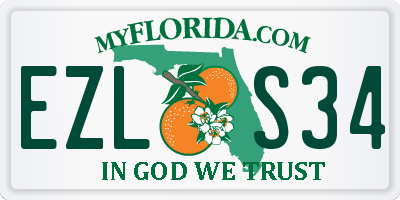 FL license plate EZLS34