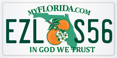 FL license plate EZLS56