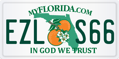 FL license plate EZLS66