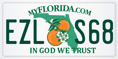 FL license plate EZLS68