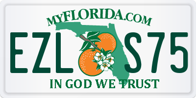 FL license plate EZLS75