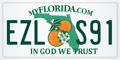 FL license plate EZLS91