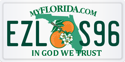 FL license plate EZLS96