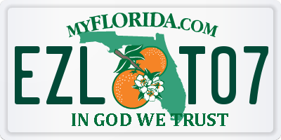 FL license plate EZLT07