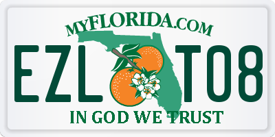 FL license plate EZLT08