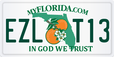 FL license plate EZLT13