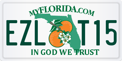 FL license plate EZLT15