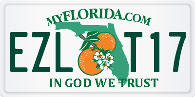 FL license plate EZLT17