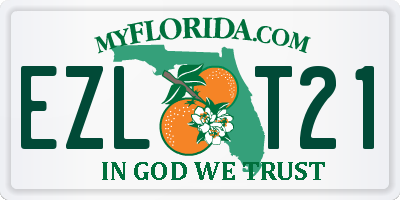 FL license plate EZLT21