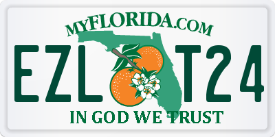 FL license plate EZLT24