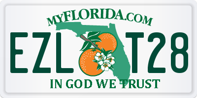 FL license plate EZLT28