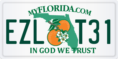 FL license plate EZLT31