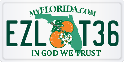 FL license plate EZLT36