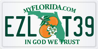 FL license plate EZLT39