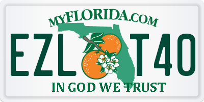 FL license plate EZLT40